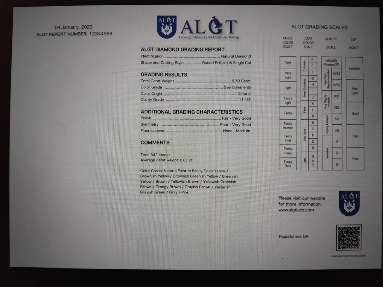 Billede 2 - Diamanter 5,70 ct fabriksforseglet