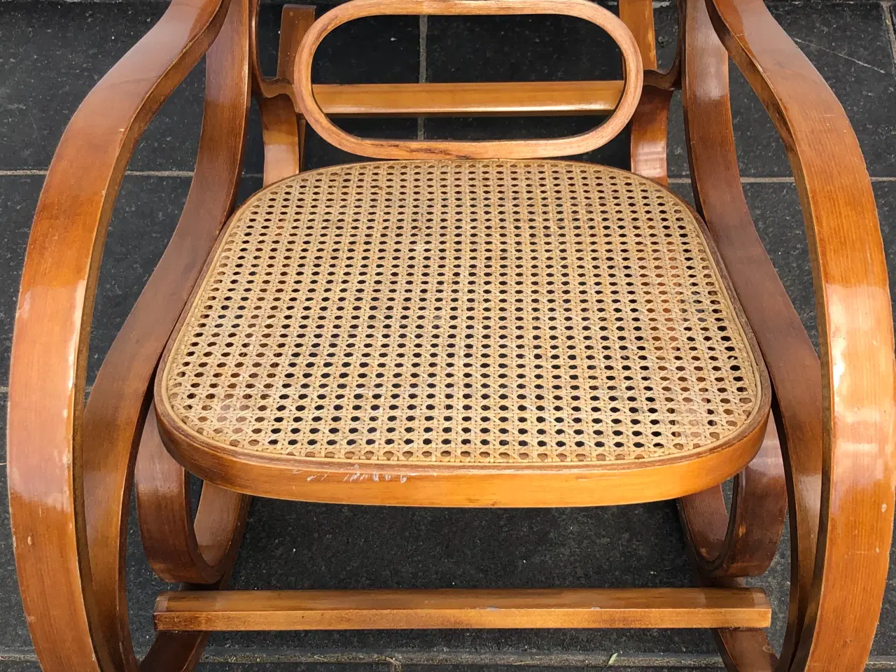 Billede 4 - Smuk Vintage gyngestol med fransk flet