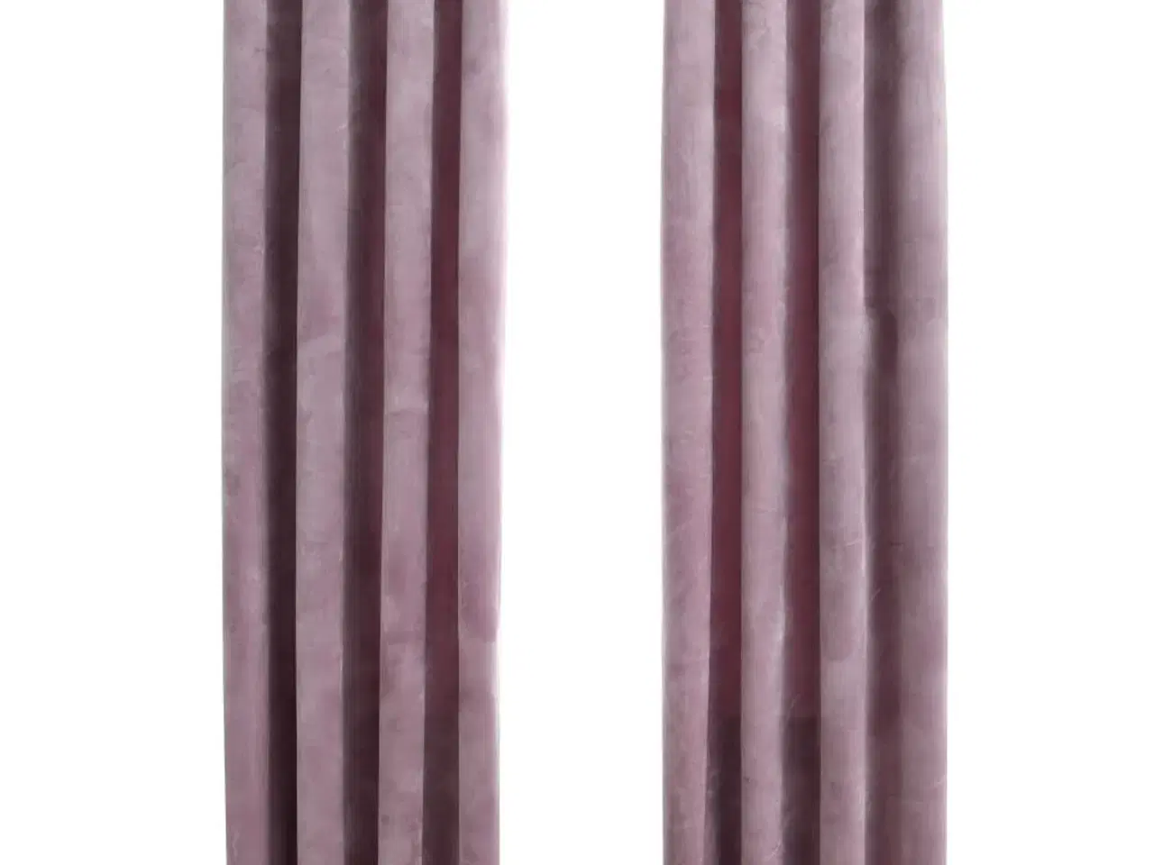 Billede 2 - Mørklægningsgardiner 2 stk. ringe 140 x 225 cm fløjl antik rosa