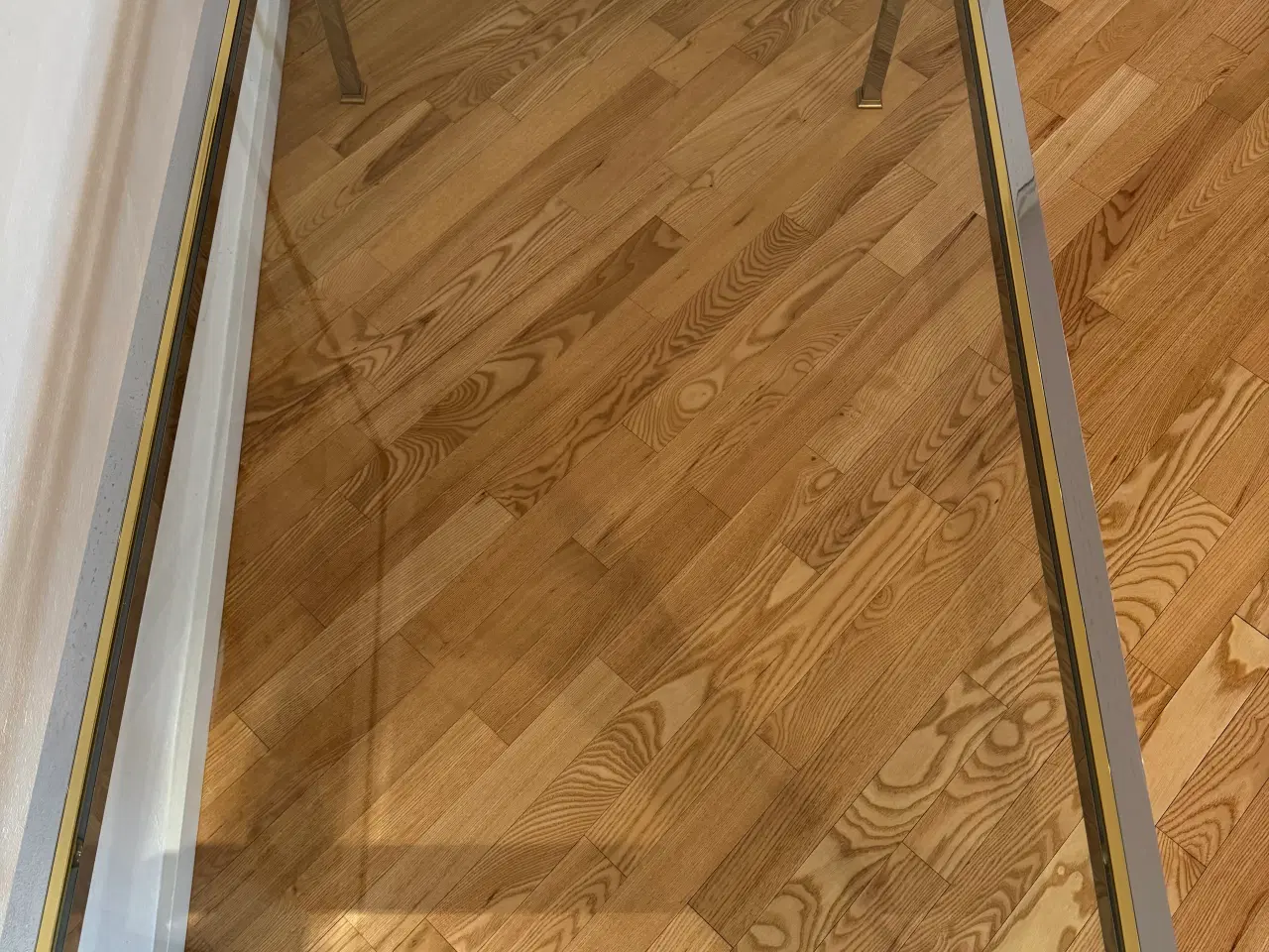Billede 1 - Glas sofabord med krom og messing 