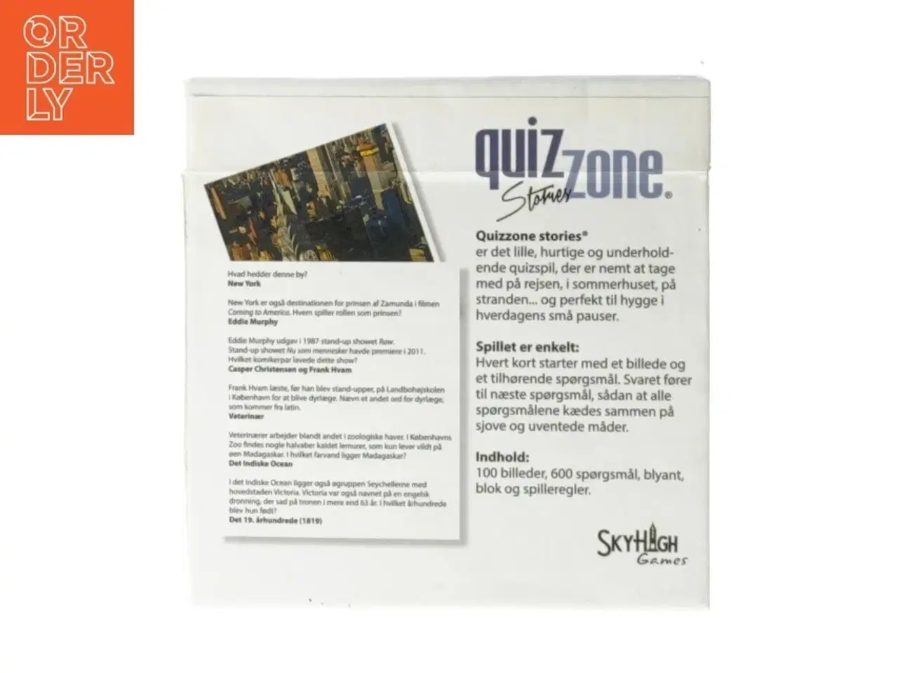 Billede 3 - Quizzone Stories spørgsspil fra SkyHigh Games (str. 12x12x5 cm)