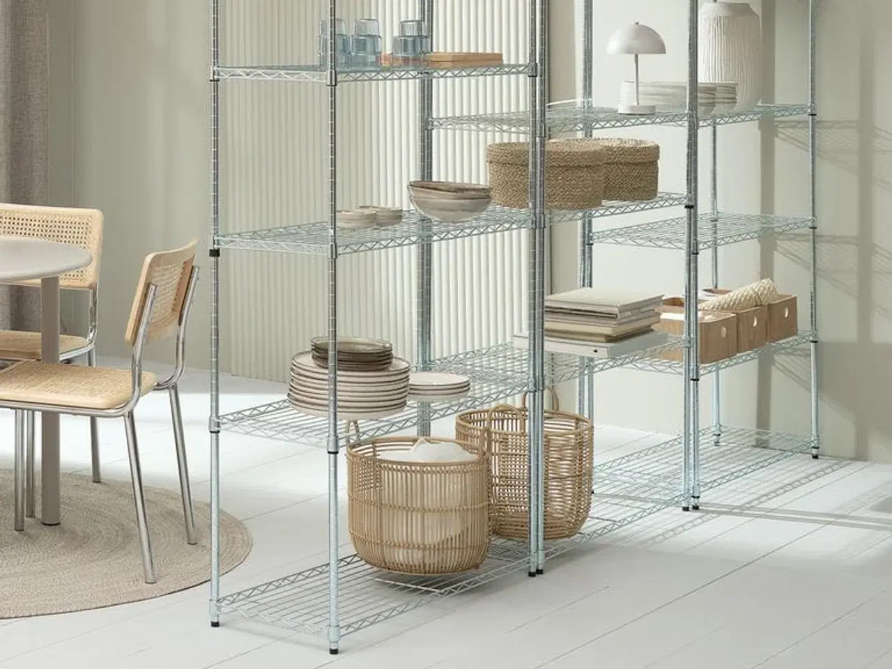 Billede 19 - 3 stk. VINDINGE Reol 6 hylder krom