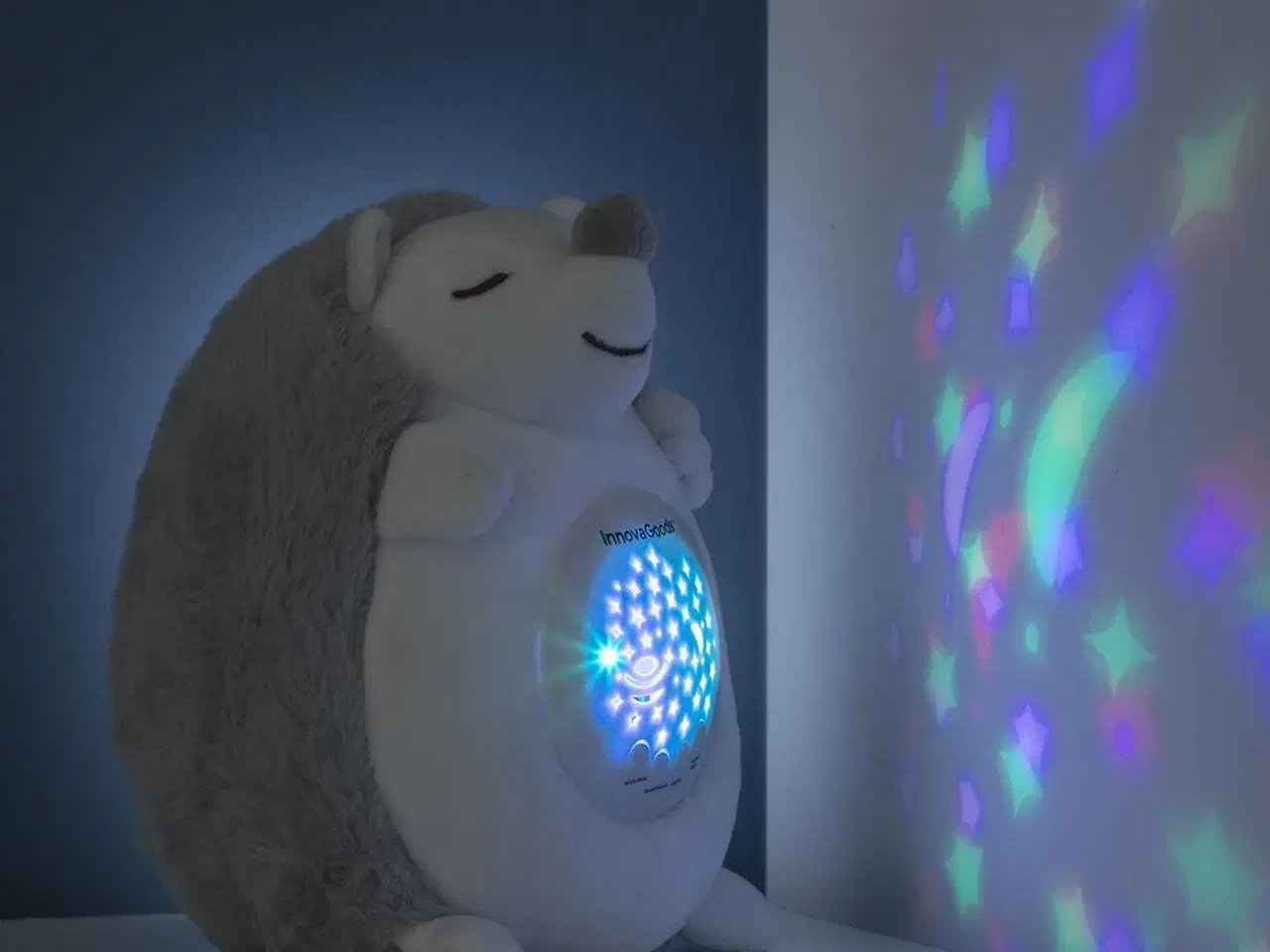 Billede 3 - Spikey - plys pindsvin med hvid støj og stjerneprojektor