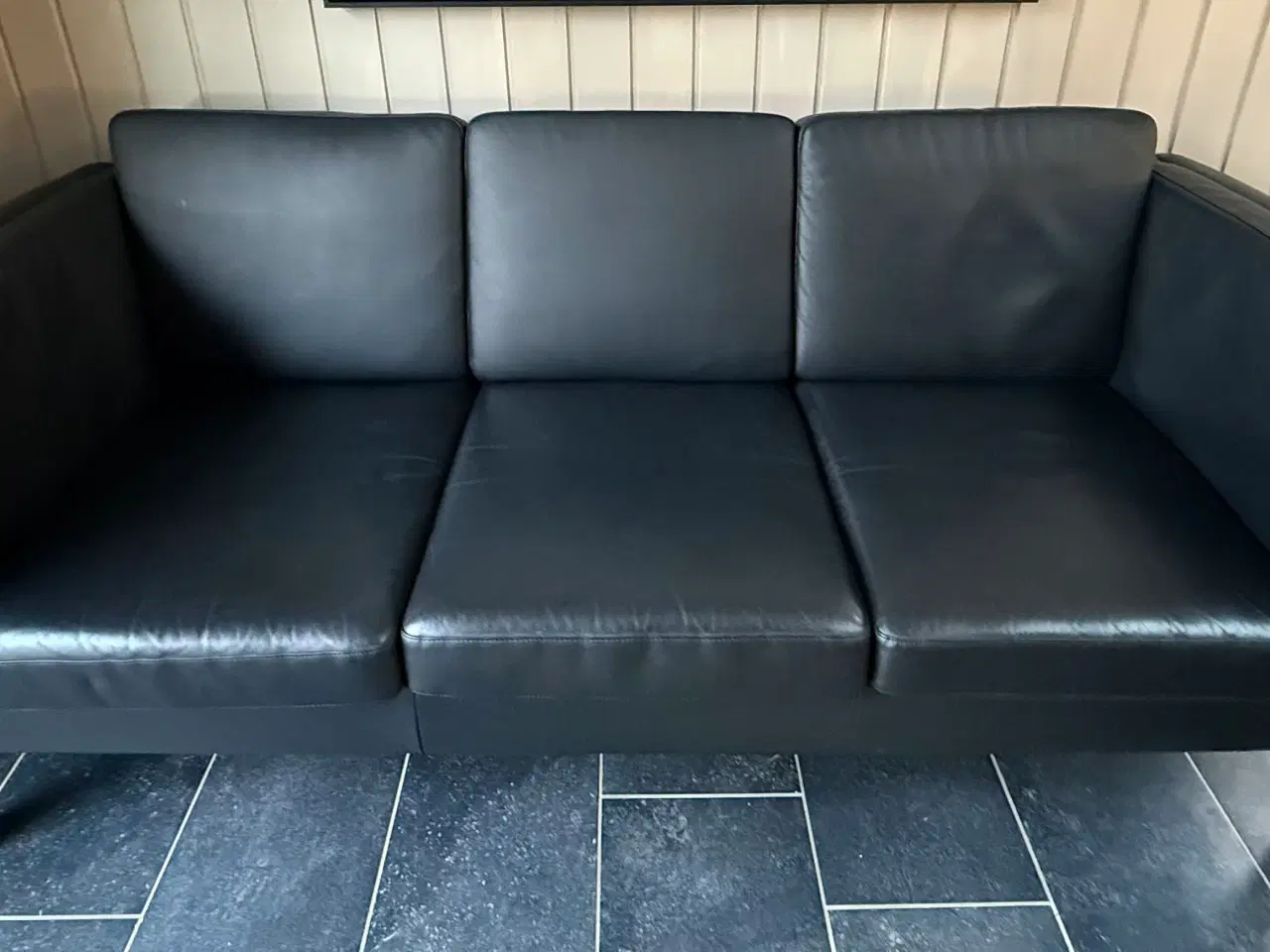Billede 2 - 2 sorte lædersofaer 