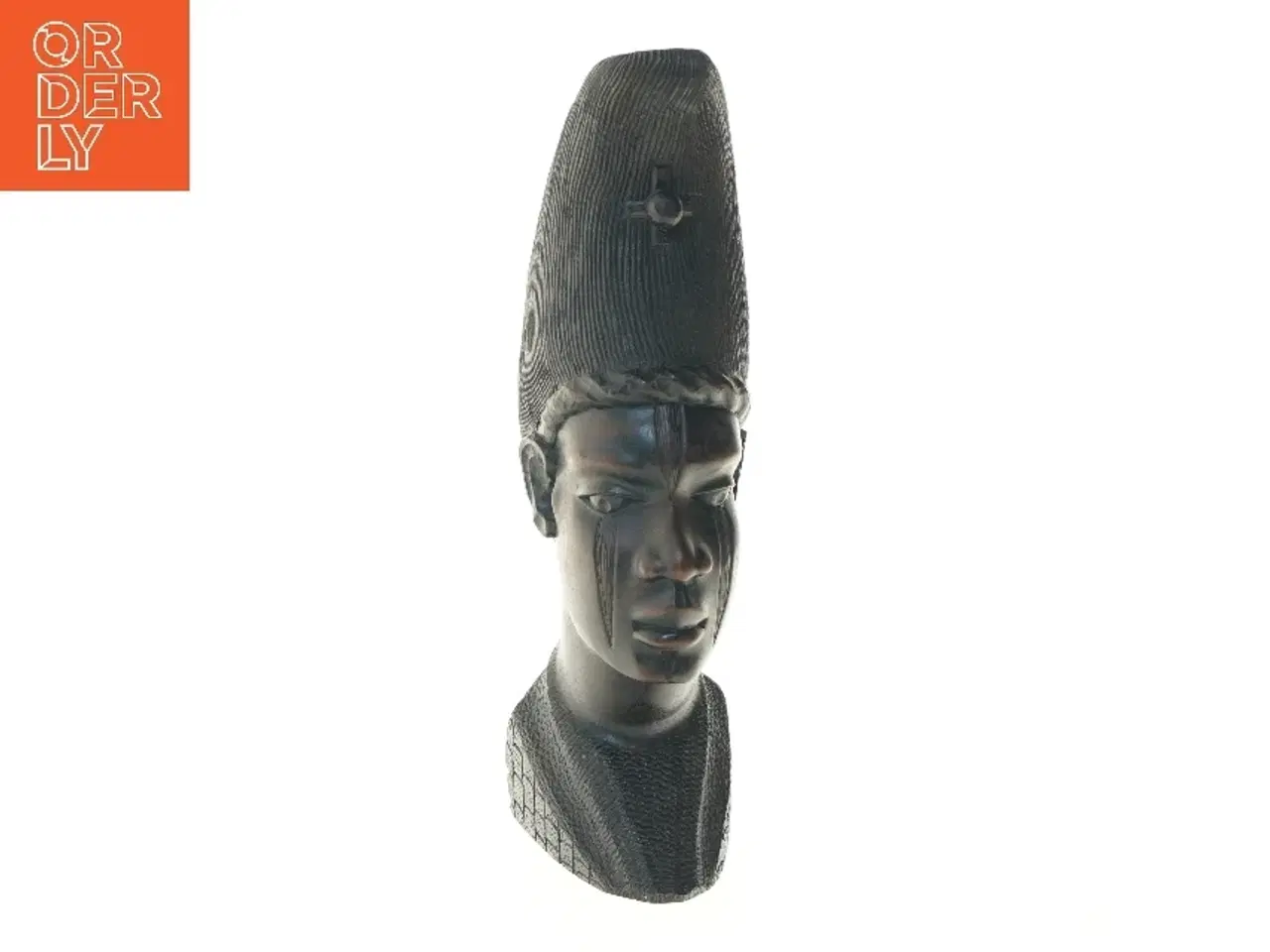 Billede 1 - Sort træstatue af en person (str. 38 cm)