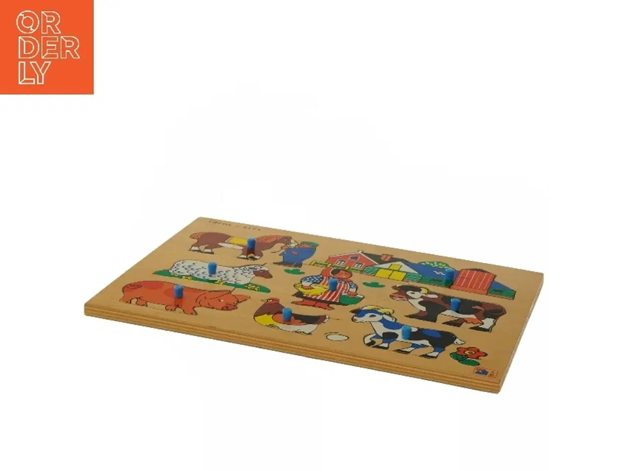 Billede 3 - Bondegård træpuslespil (str. 29,5x21 cm)