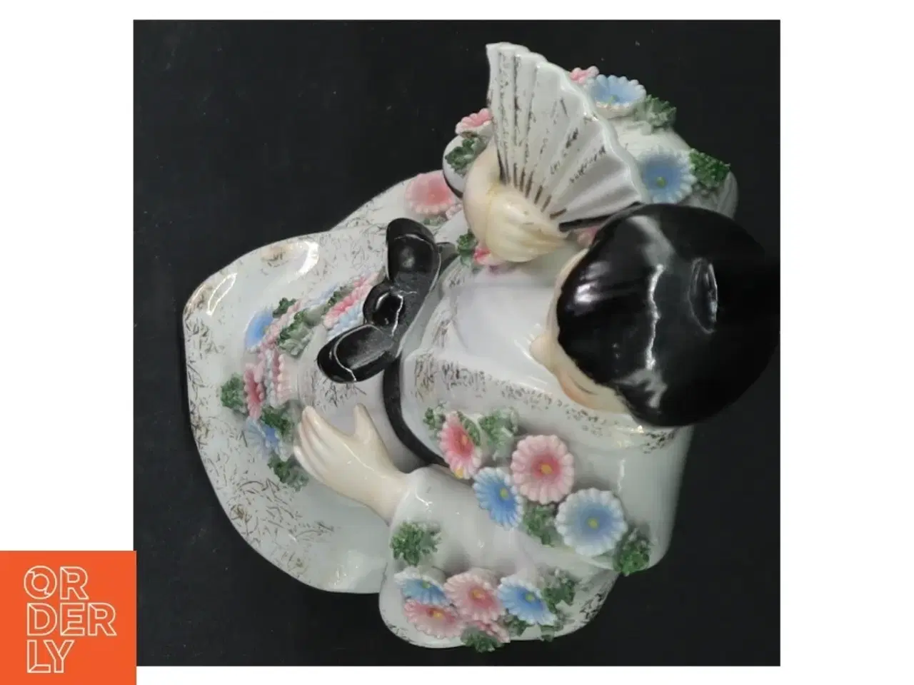 Billede 5 - Porcelænsfigur af geisha med vifte