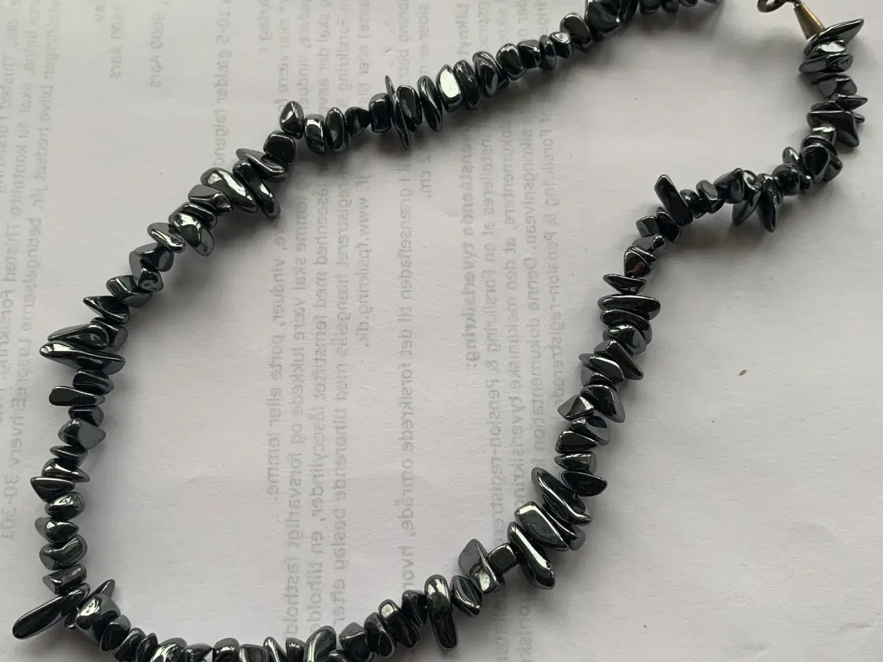 Billede 1 - Flot sort halskæde 