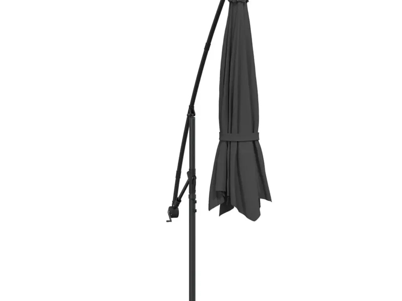 Billede 8 - Hængeparasol med LED-lys og stålstang 300 cm antracitgrå
