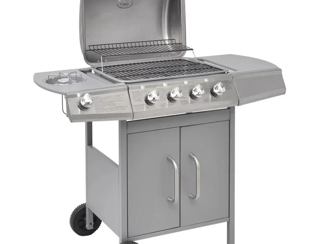 Billede 3 - Gasgrill 4 + 1 grillzoner sølvfarvet