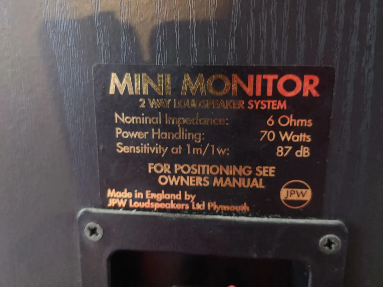 Billede 4 - Højttaler, JPW, Mini Monitor 2-vejs, passiv, 70 W