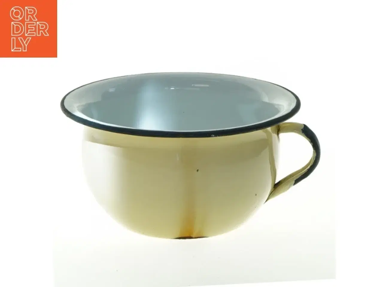 Billede 1 - Vintage emaljeskål med håndtag (str. Ø 19 cm)