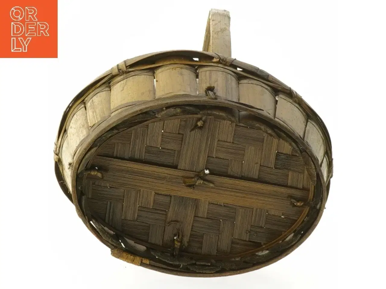 Billede 3 - Lille flettet kurv med hank (str. 20x15 cm)