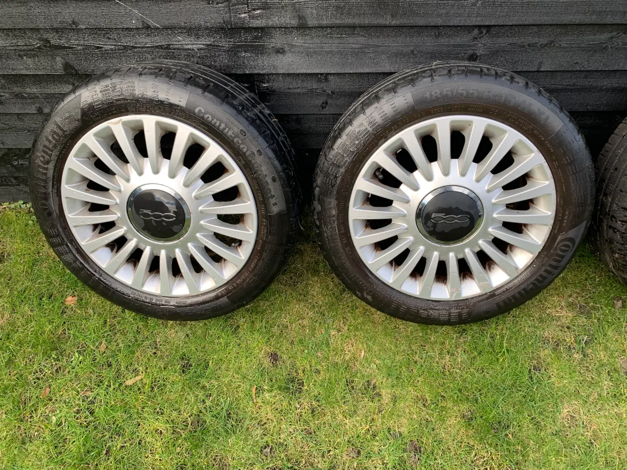 Billede 3 - Fiat 500 originale alufælge med sommerdæk 