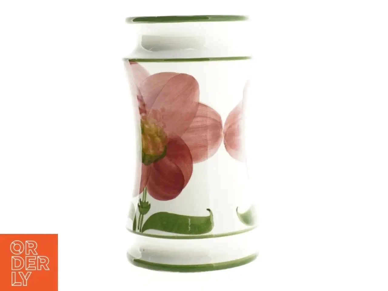 Billede 2 - Blomsterdesignet porcelænsvase (str. 20 x 11 cm)