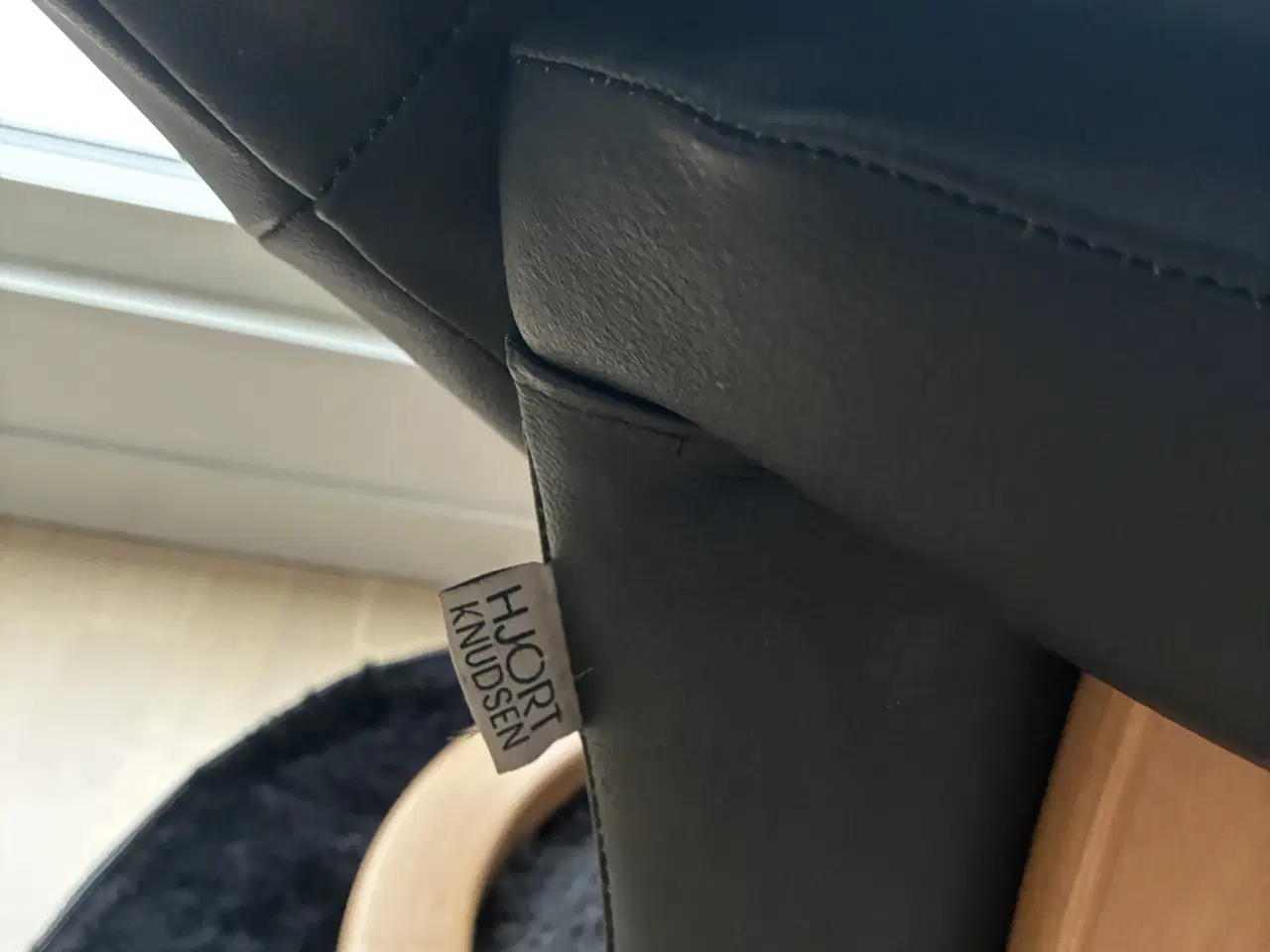 Billede 8 - Læder lænestol sort Hjort Knudsen