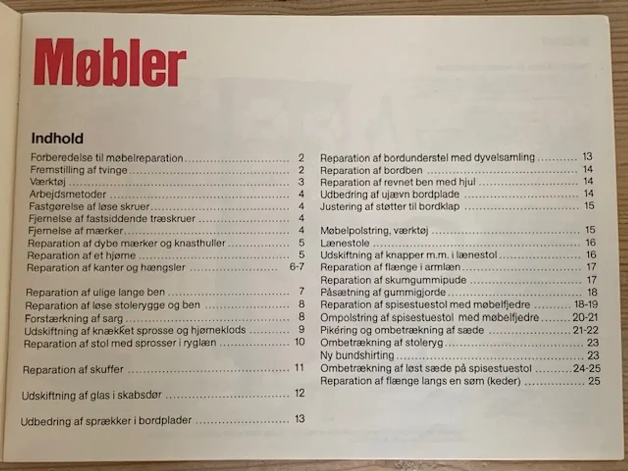 Billede 2 - Hjemmets reparations-håndbøger - Møbler