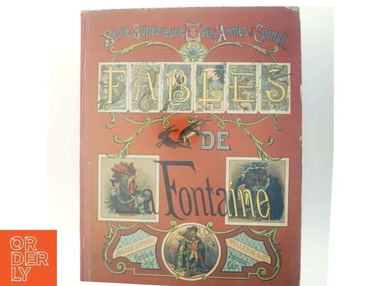 Billede 3 - Antik &#39;Fables de La Fontaine&#39; bog