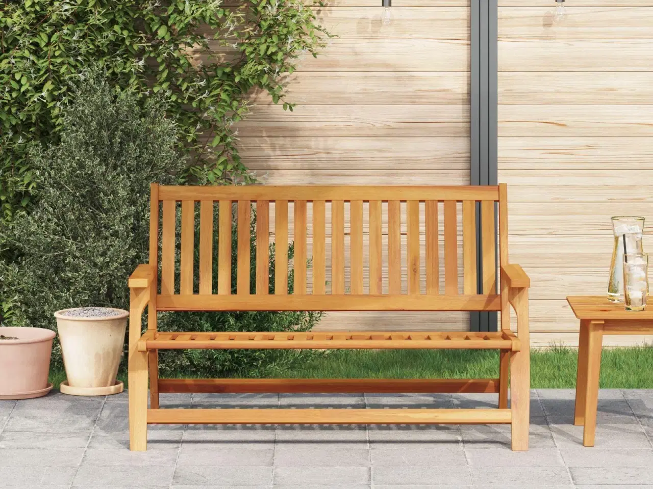 Billede 3 - Udendørs spise sæt Brun Massivt Akacietræ