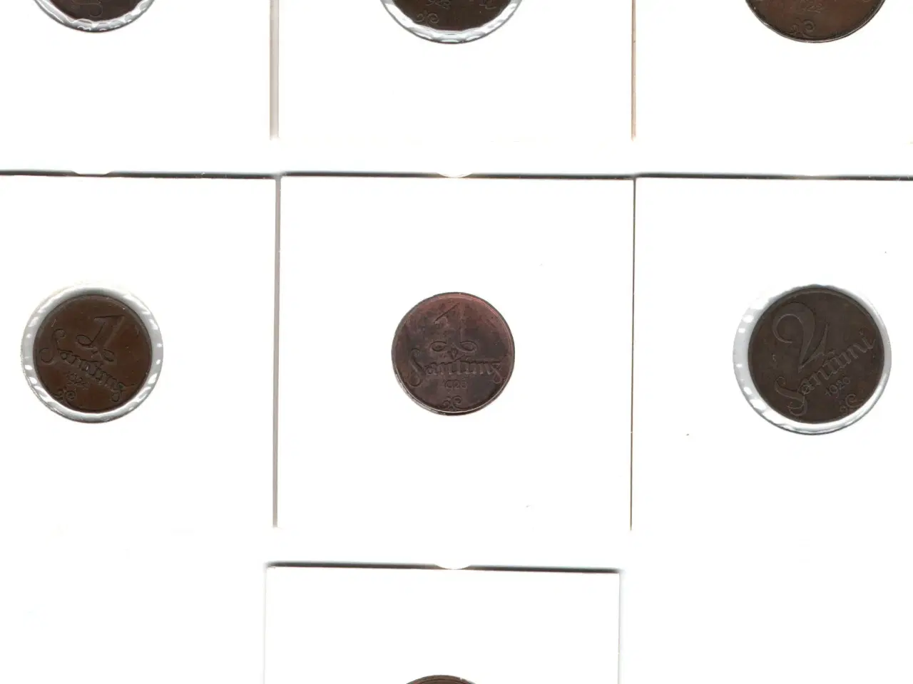 Billede 1 - 7 mønter fra Letland 1920'erne
