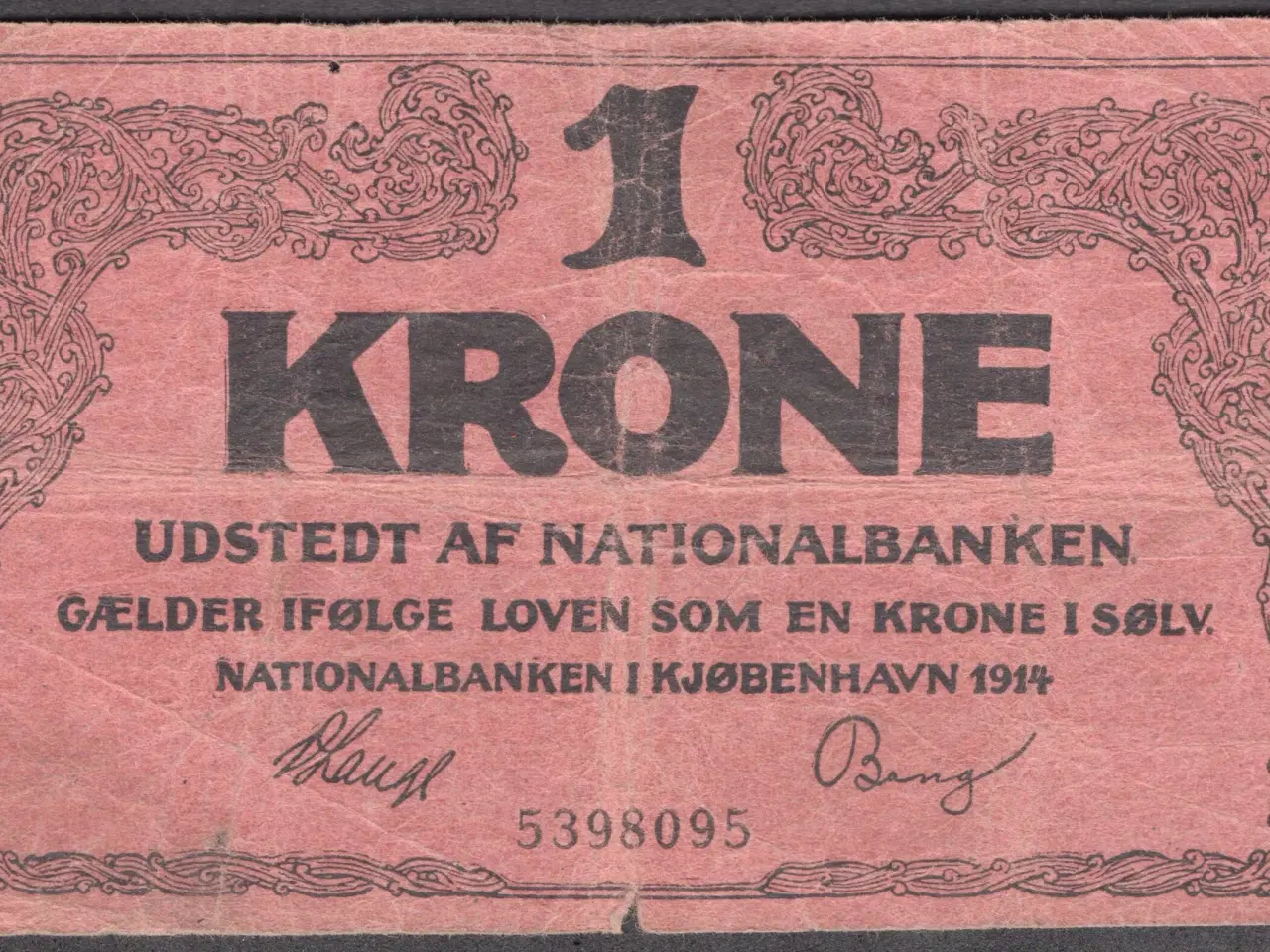 Billede 1 - Danmark 1 Krone 1914 (Falk)
