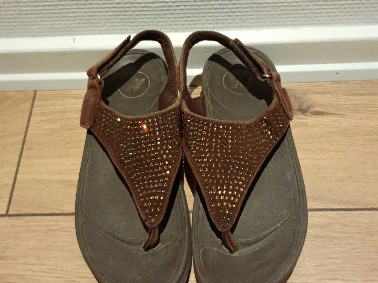 Billede 1 - Damesandaler med Velcro,  MEIBALUN, brun, str. 38.