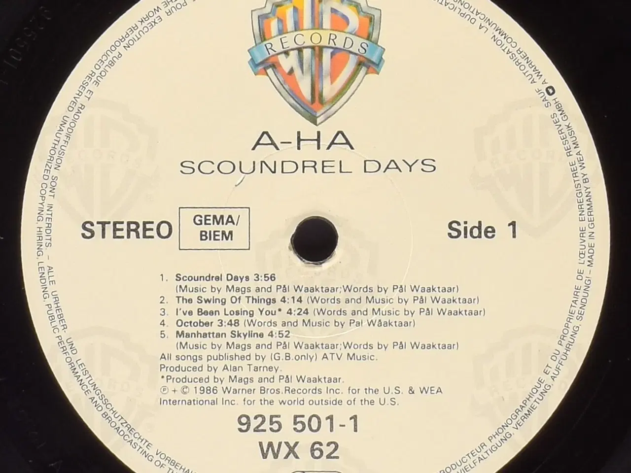 Billede 5 - A-ha - Scoundrel Days - GER 1986 (VG+/VG+)