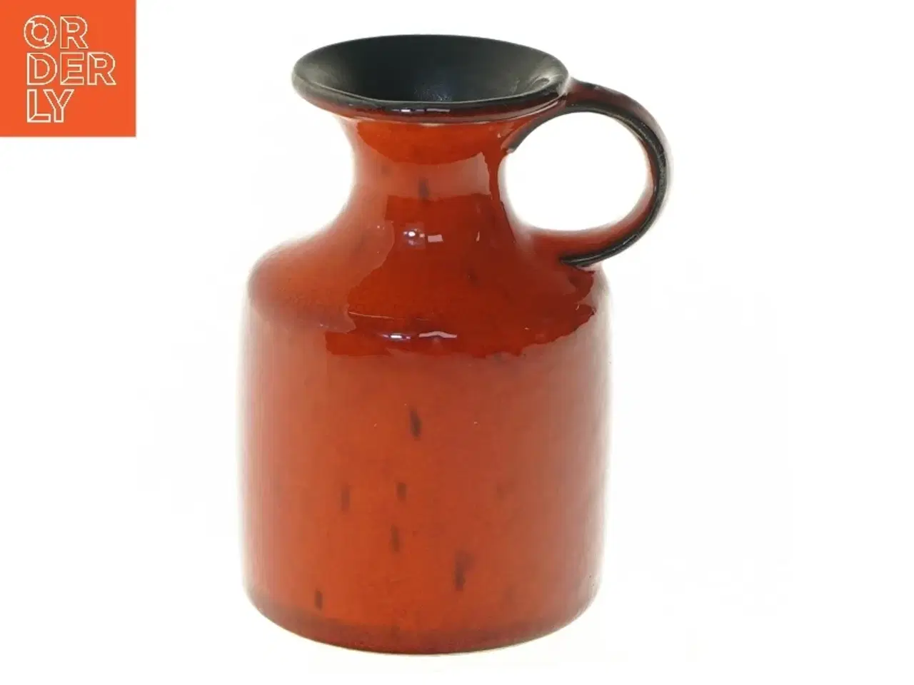 Billede 1 - Keramikvase med hank (str. 13x9 cm)