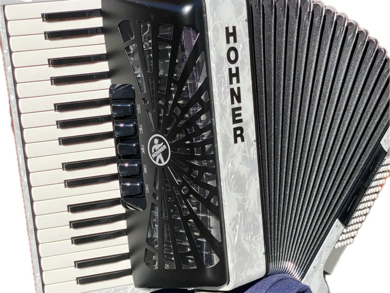 Billede 1 - Hohner Bravo III 72 – Hvid Perlemor