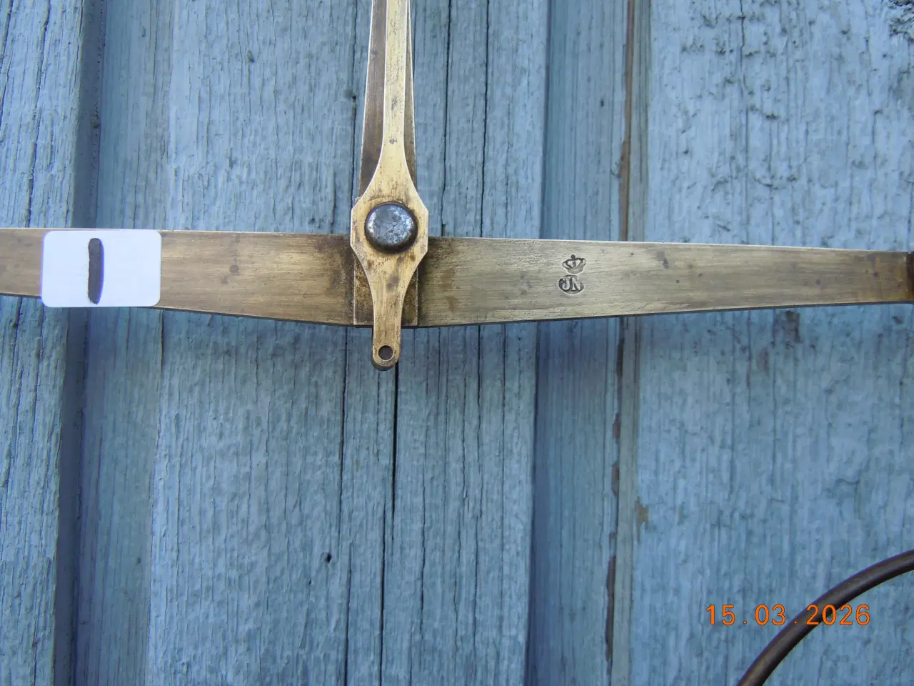 Billede 2 - Balancevægt, antik af messing.