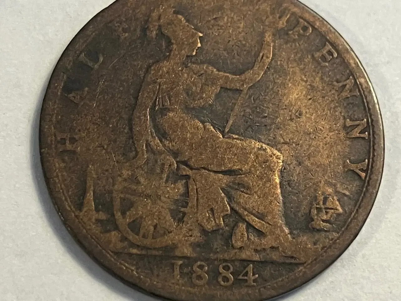 Billede 1 - Half Penny 1884 England