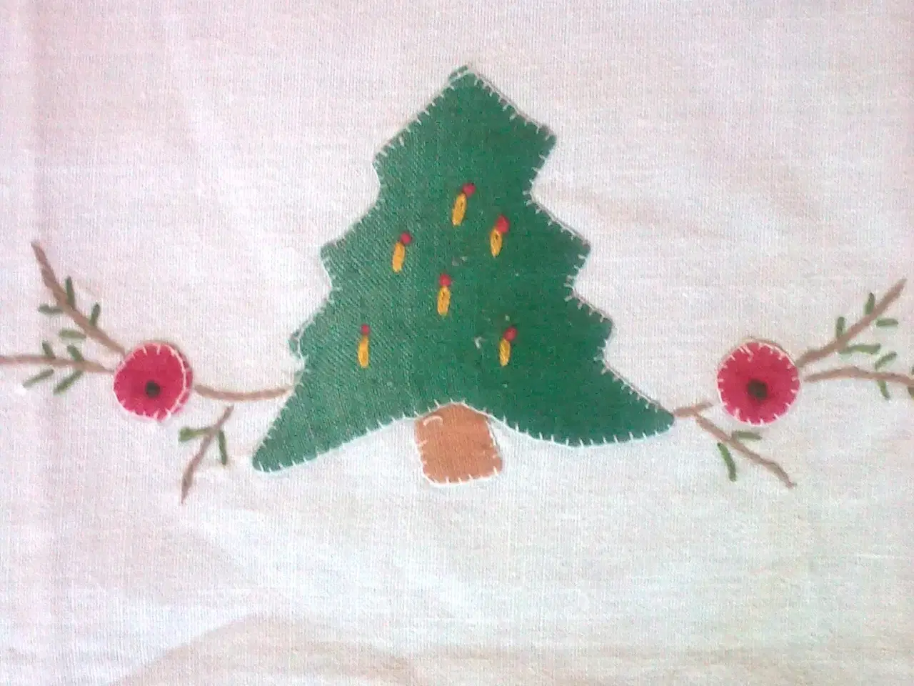 Billede 7 - Husflid patchwork julet dug løber og dækserviet