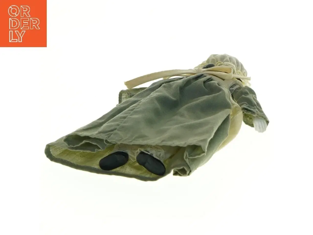 Billede 2 - Porcelænsdukke med grøn kjole (str. 19x7 cm)