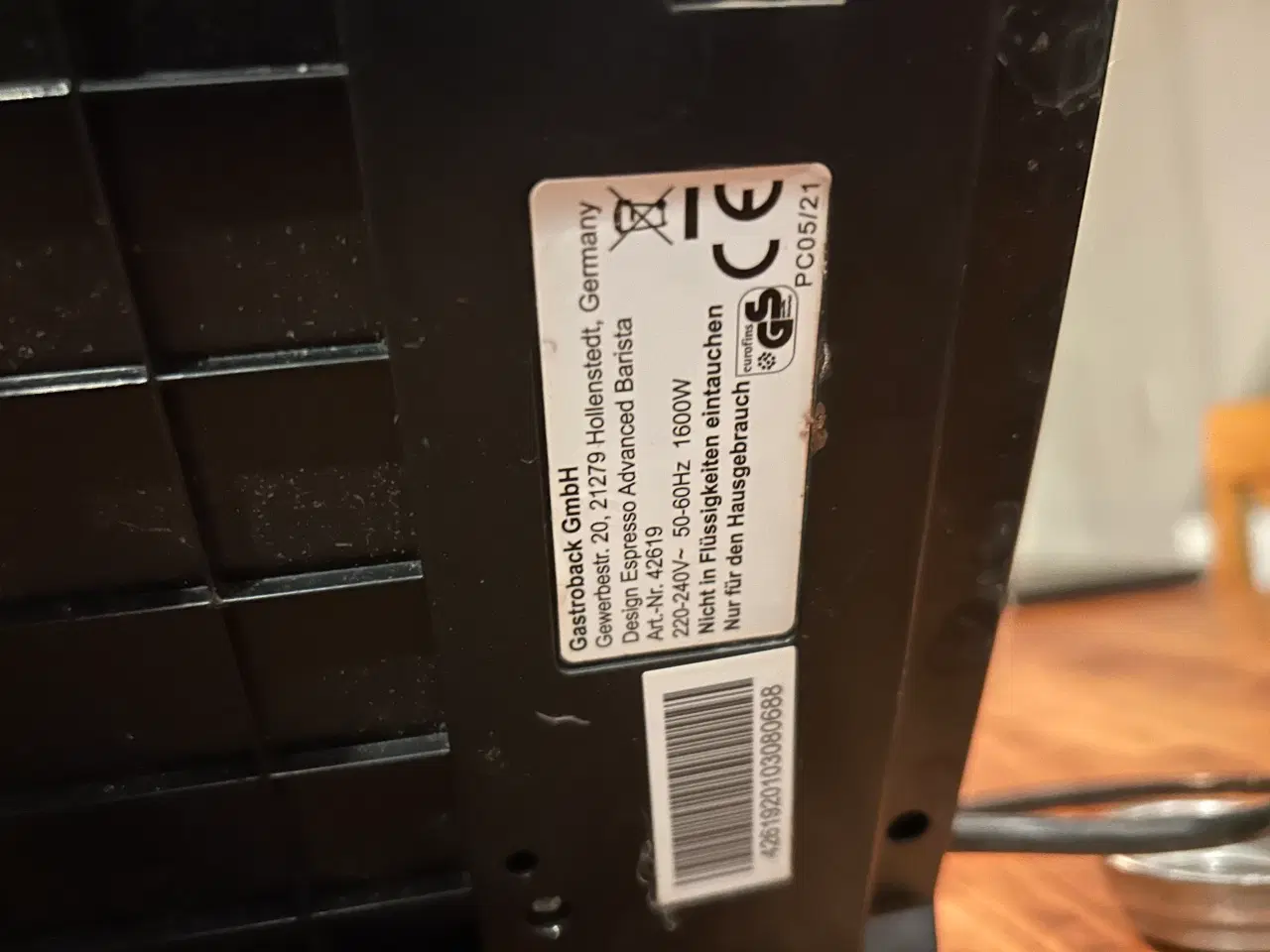 Billede 5 - Gastoback espresso maskine med kværn