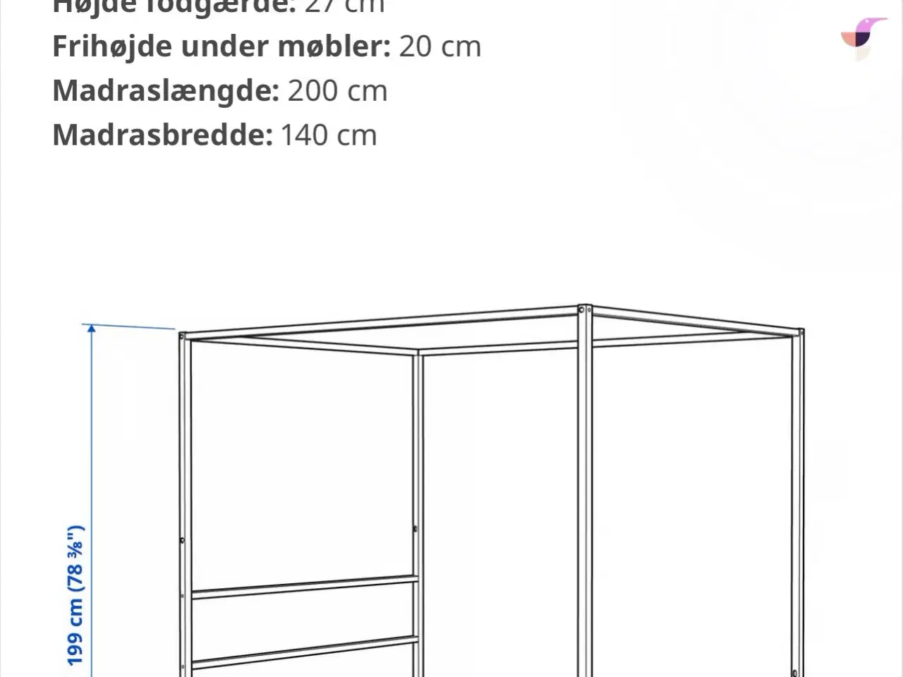 Billede 4 - Himmelseng med madras