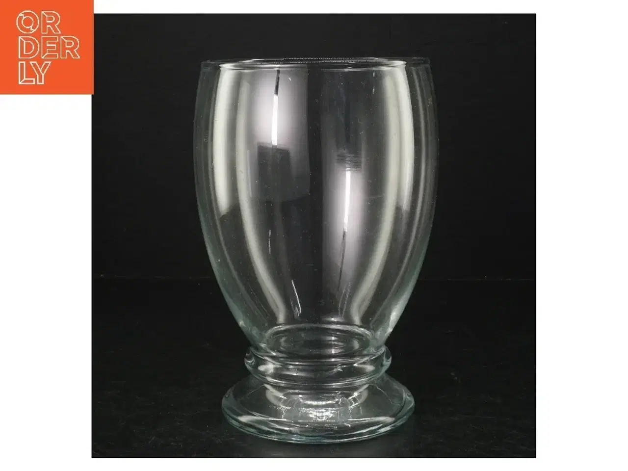 Billede 1 - Gennemsigtig glasvase (str. 19 cm)
