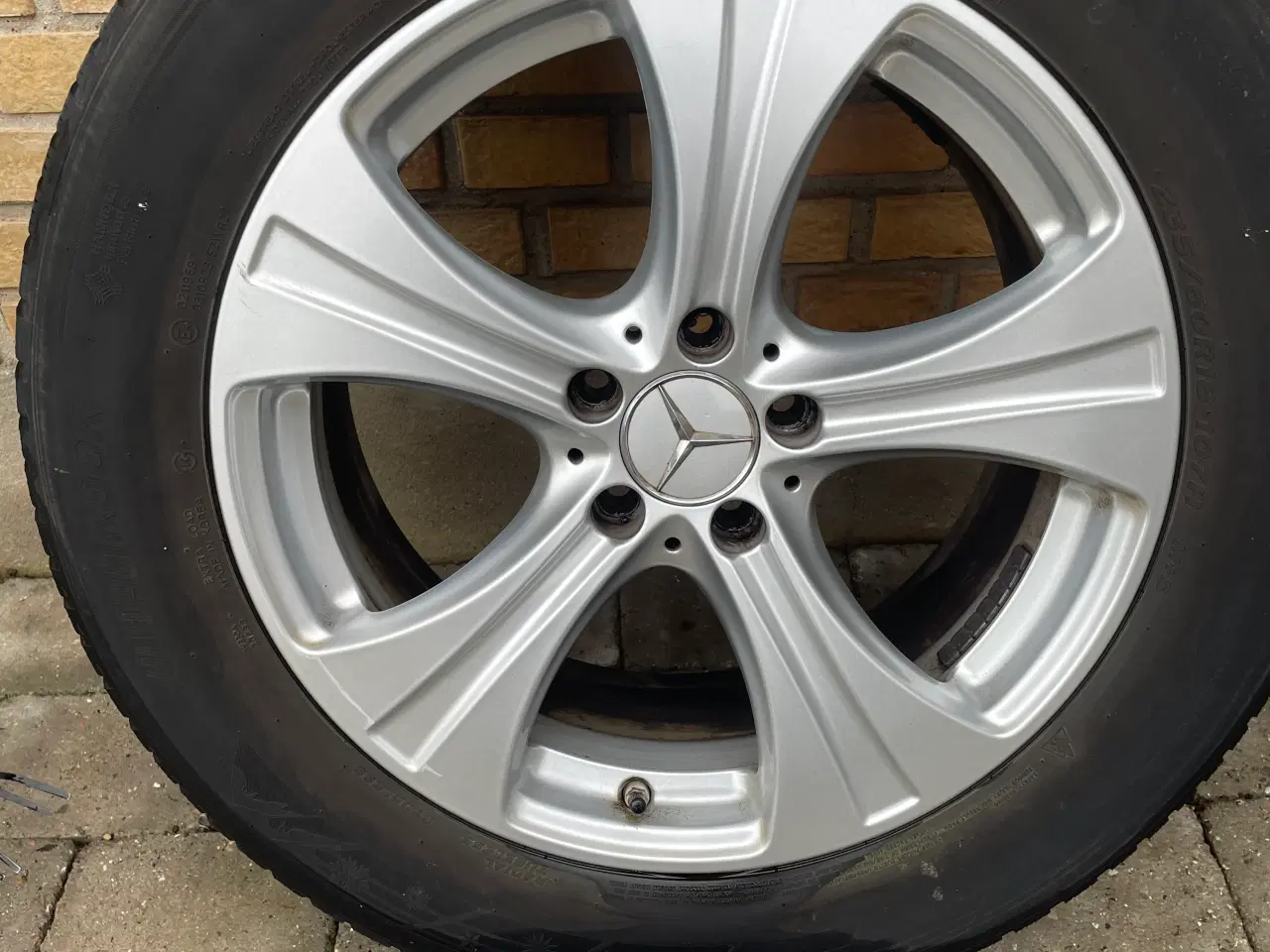 Billede 1 - Originale Mercedes alufælge med gode vinterdæk