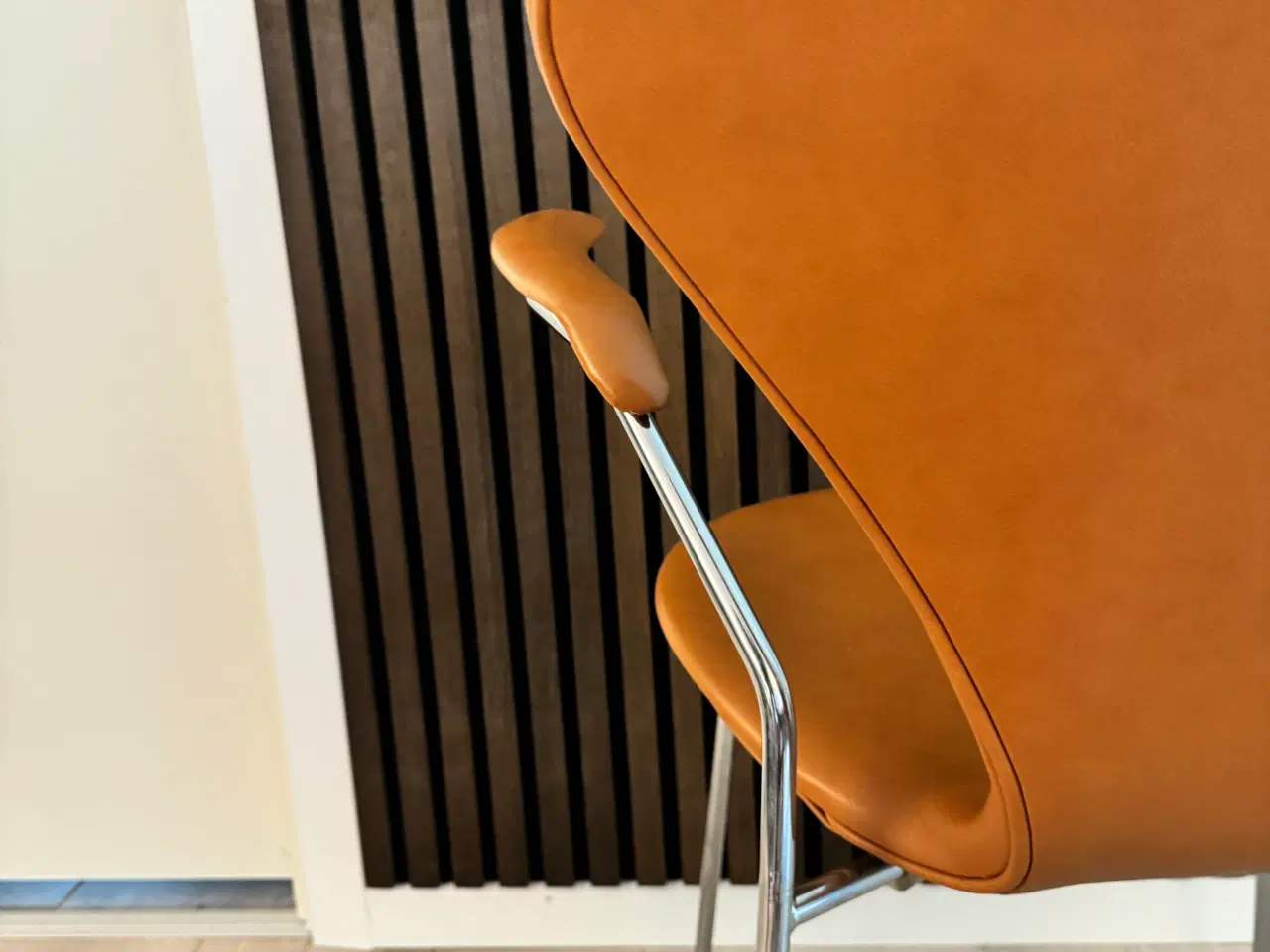 Billede 6 - AJ Syver Stole Armlæn 6 stk. Cognac Læder