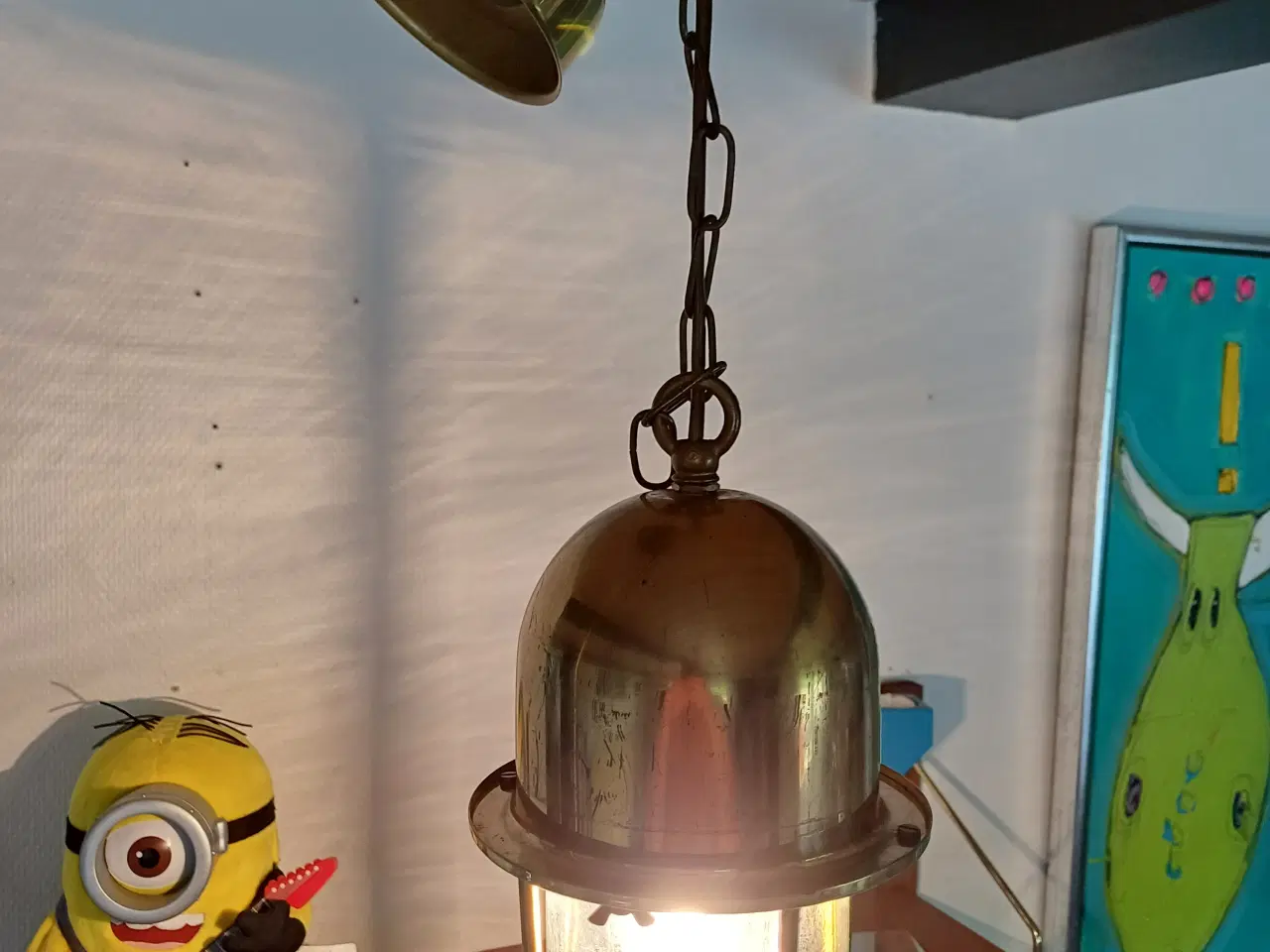 Billede 3 - Skibs lampe i messing ø15