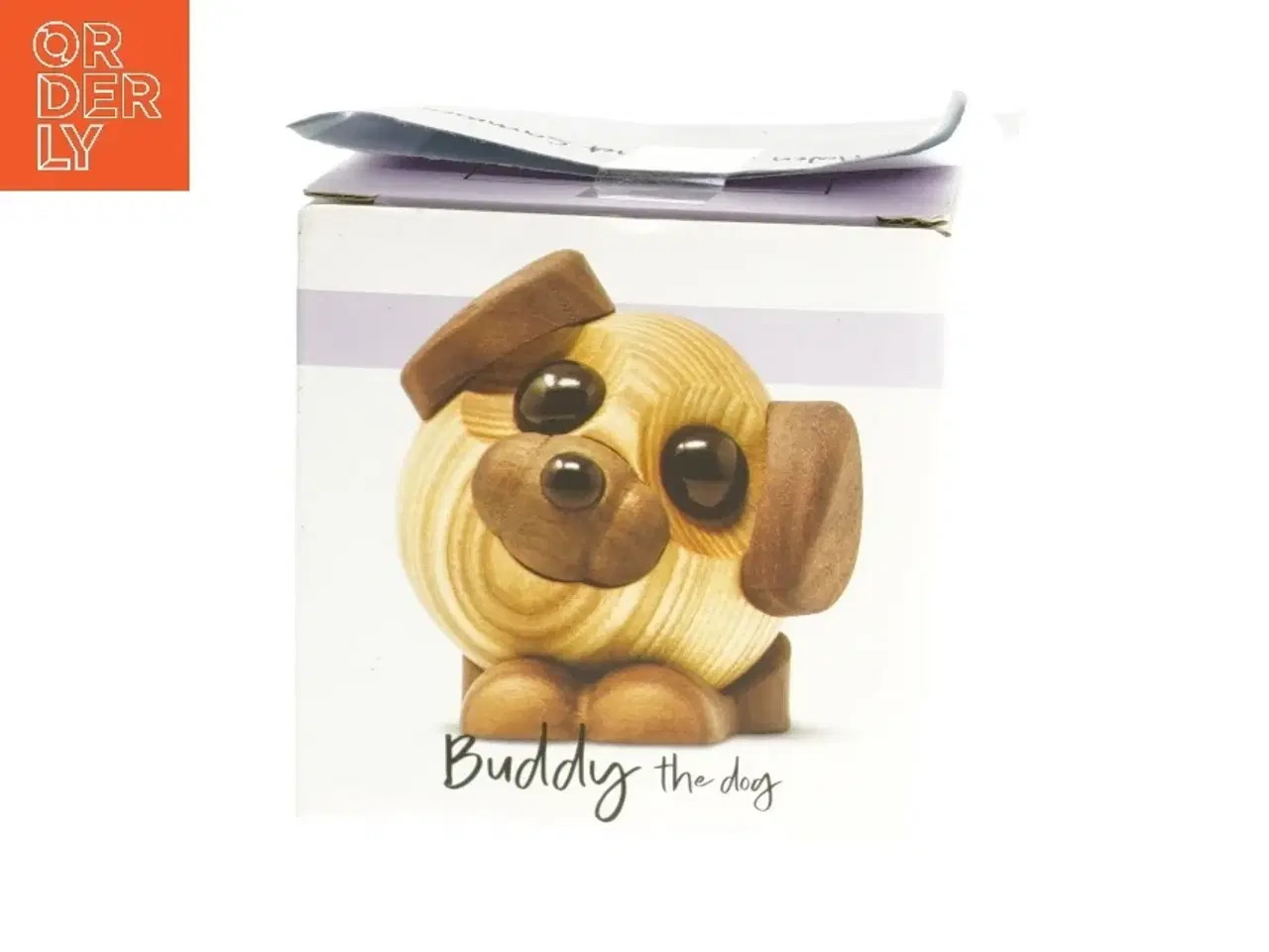 Billede 2 - Dekorativt træfiguras af Buddy hunden fra FableWood (str. 8 cm)