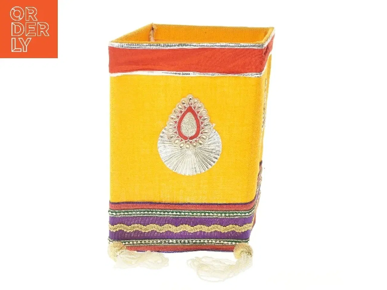 Billede 1 - Dekorativt gult pynt (str. 41x31,5 cm)