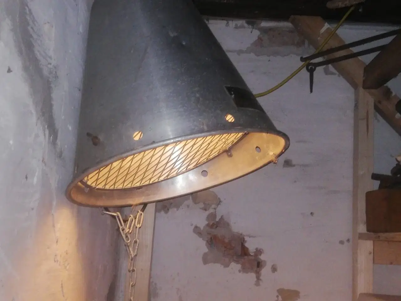 Billede 1 - Vintage industrial lampe 