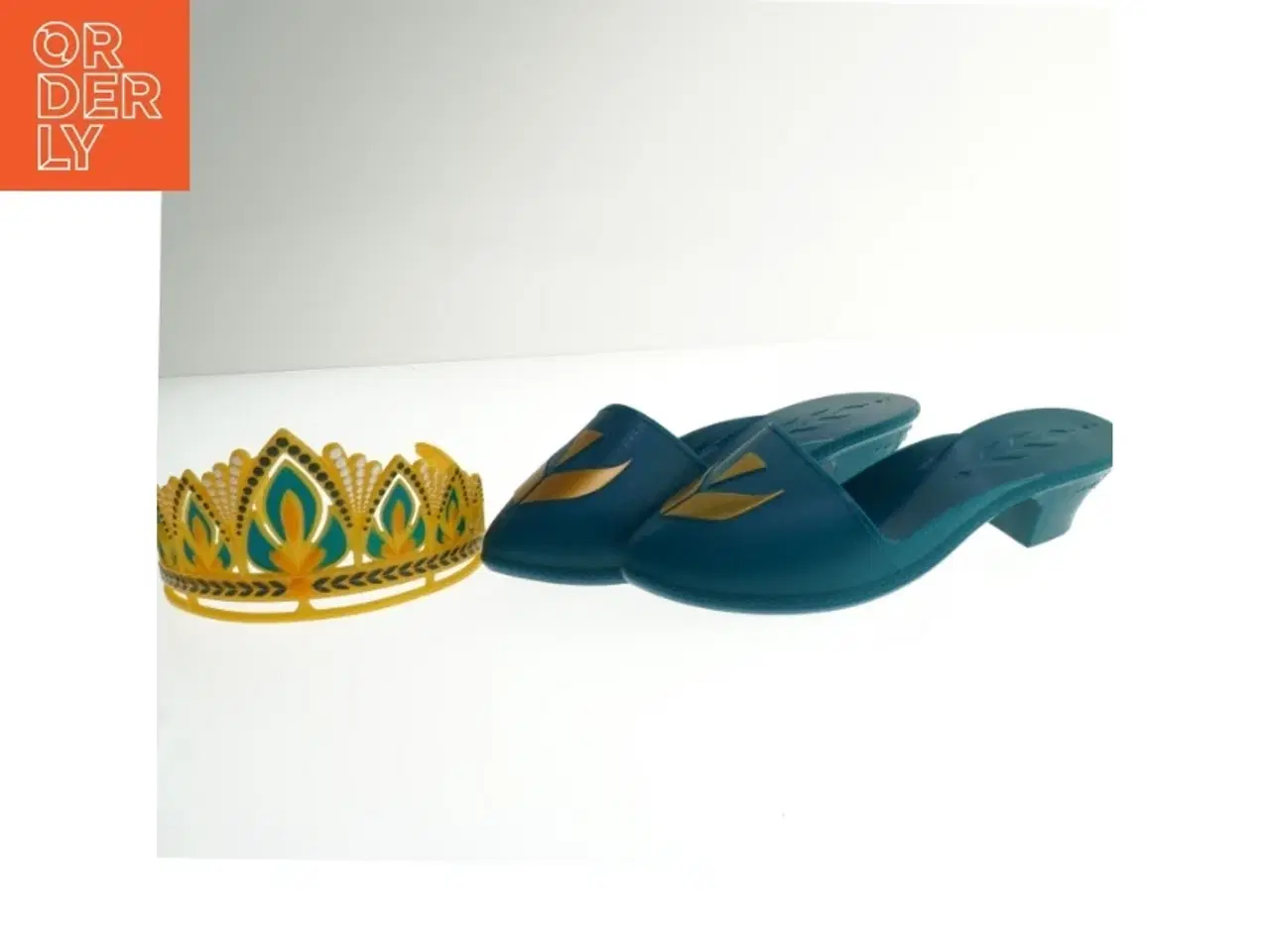 Billede 1 - Prinsesse krone og sko sæt (str. Skol. længde. 21)