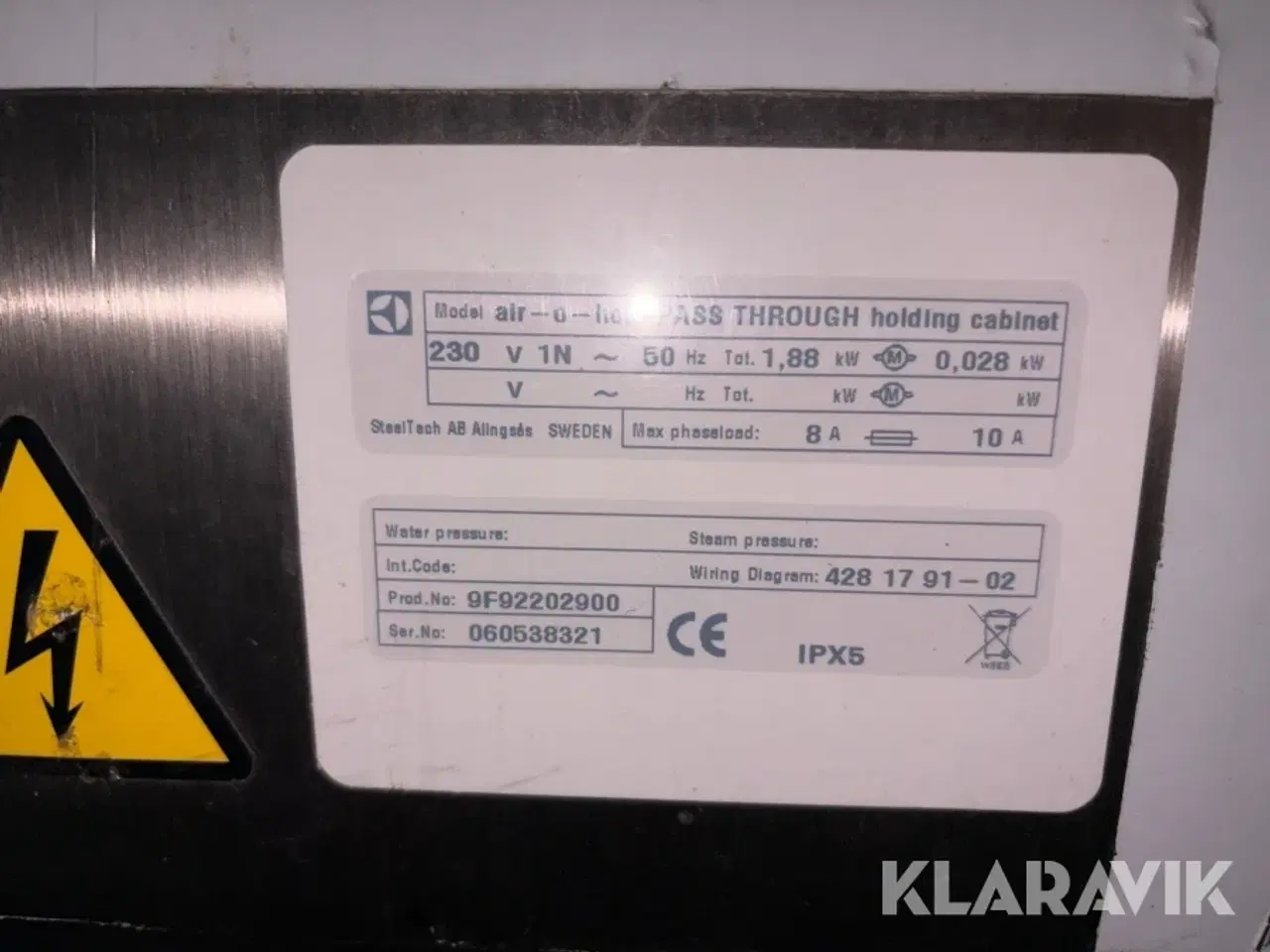 Billede 10 - Varmeskab Electrolux SteelTech air o hold Pass Through holding cabinet