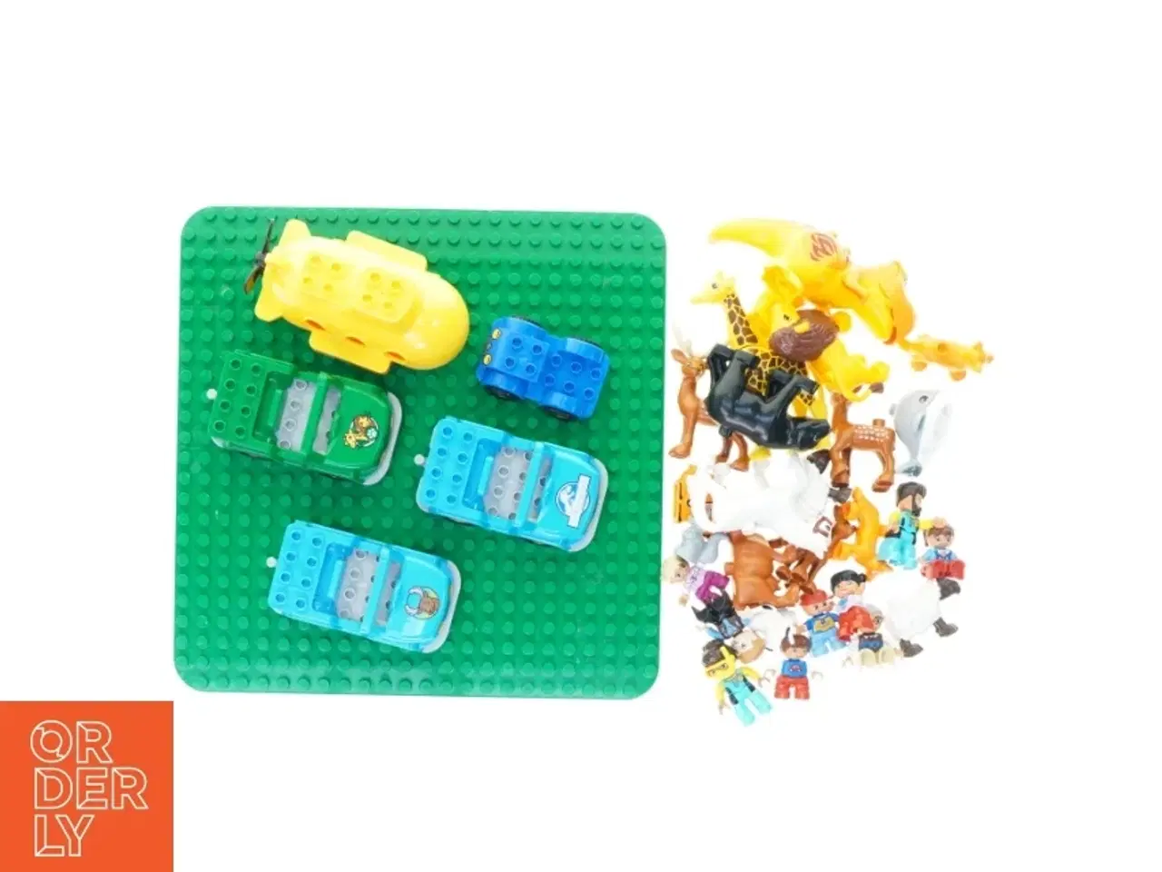 Billede 4 - Lego Duplo: Juressic Park, ubåd & Dykkere, Safari, Skov Ranger mm (str. Den store grønne plade er 38 x 38 cm)