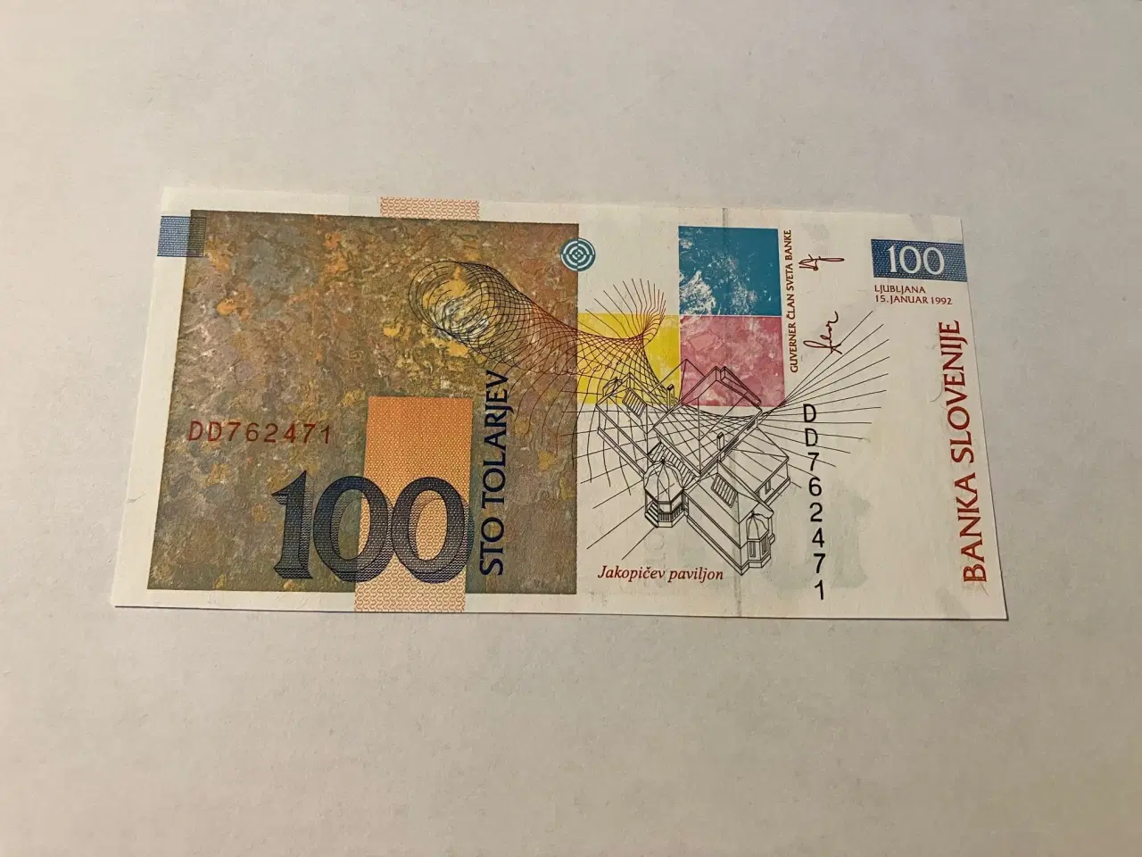 Billede 2 - 100 Tolarjev Slovenia 1992