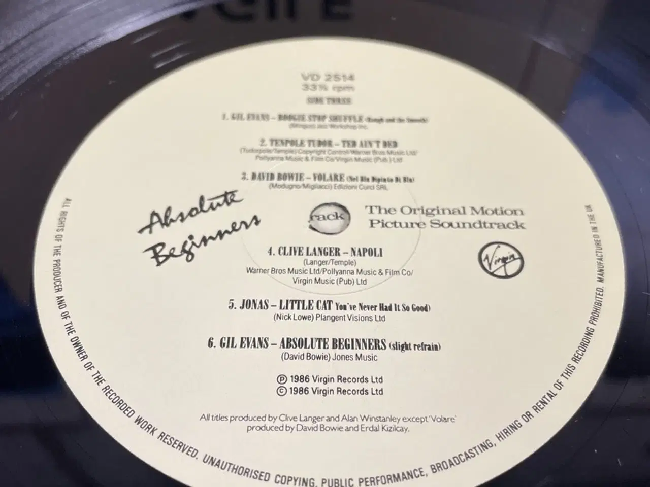 Billede 4 - Absolute Beginners - 2 LP soundtrack (1986) vinyl