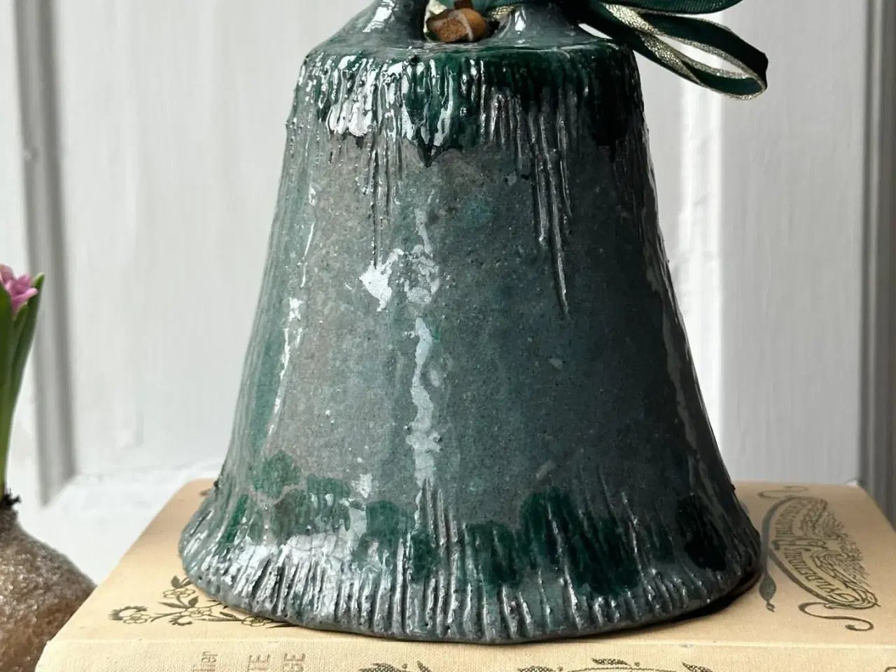 Billede 4 - Keramikklokke i grønne farver