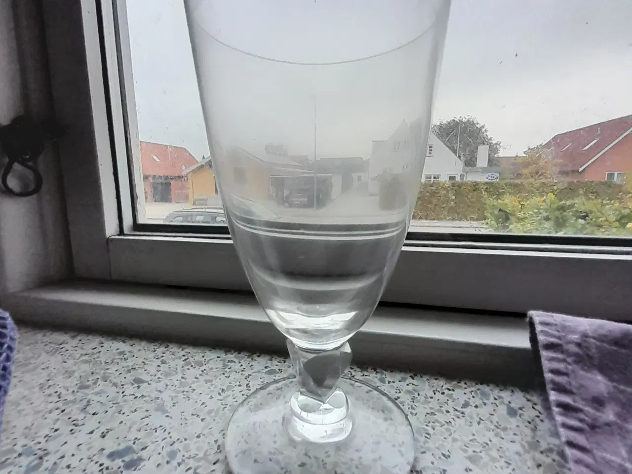 Billede 4 - Antikke øl- eller vandglas med stilk og krystal