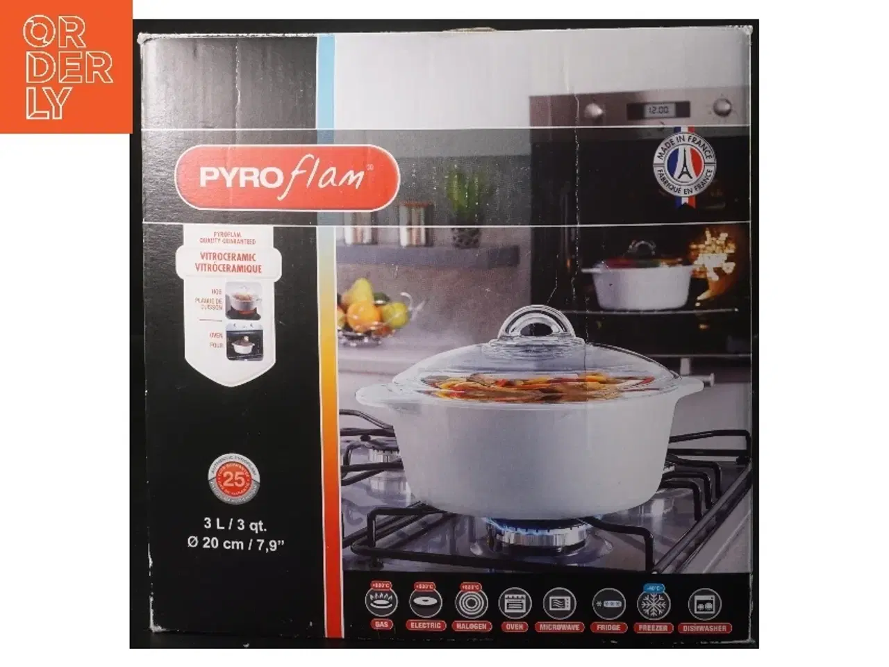 Billede 3 - Pyroflam gryde med låg fra Pyro Flam (str. Ø 20 cm)